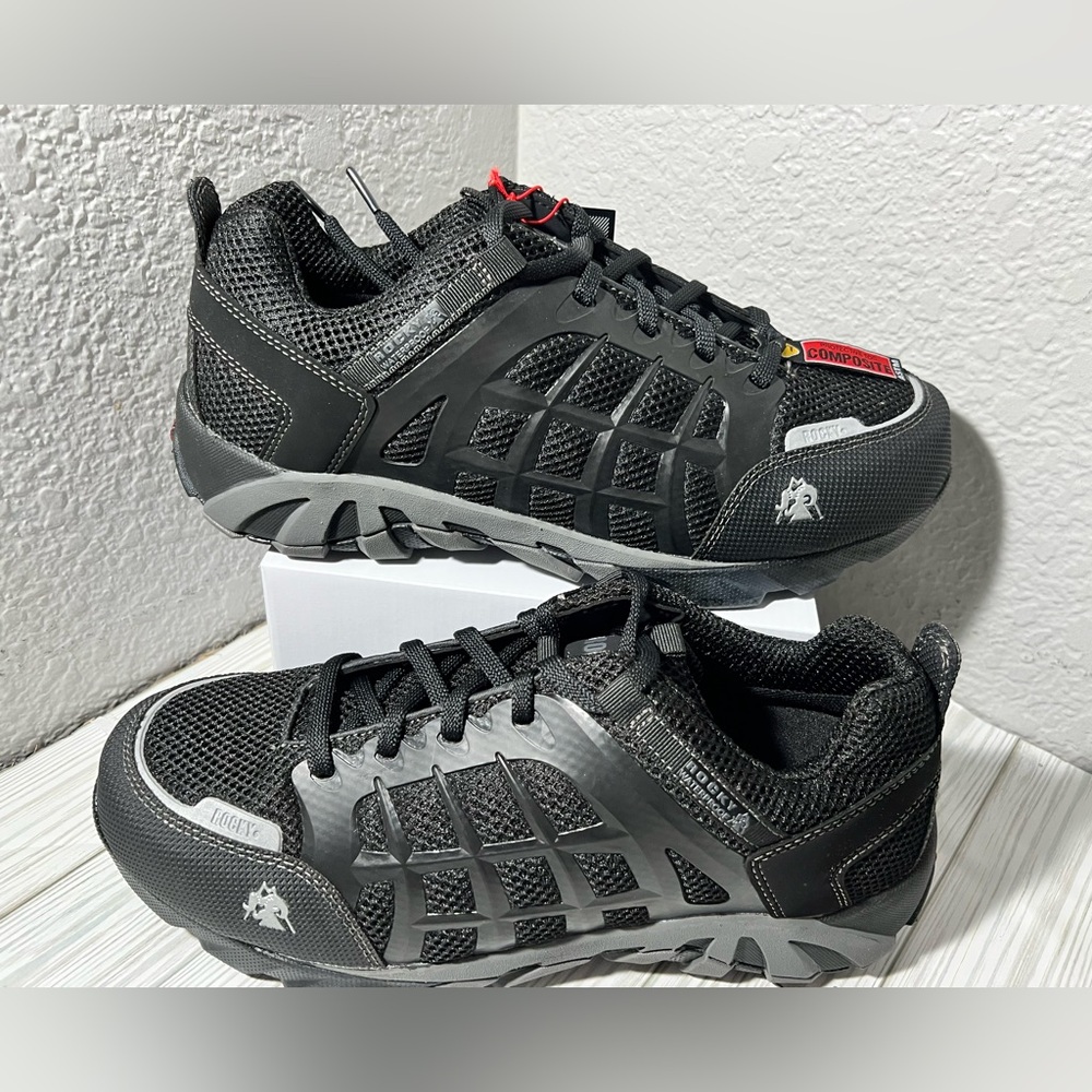 Rocky TrailBlade Composite Toe Waterproof men’s Athletic Work Shoe black 11 wide
